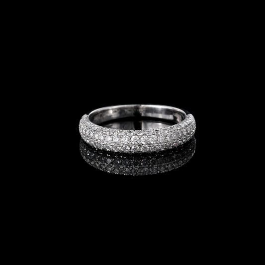 Diamond Pavé Ring in 18K White Gold