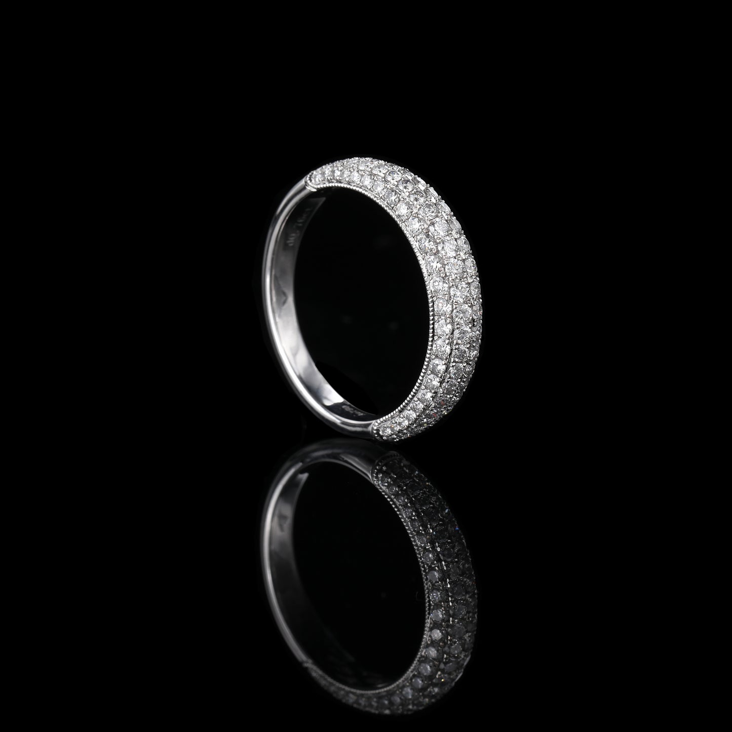 Diamond Pavé Ring in 18K White Gold