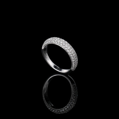 Diamond Pavé Ring in 18K White Gold