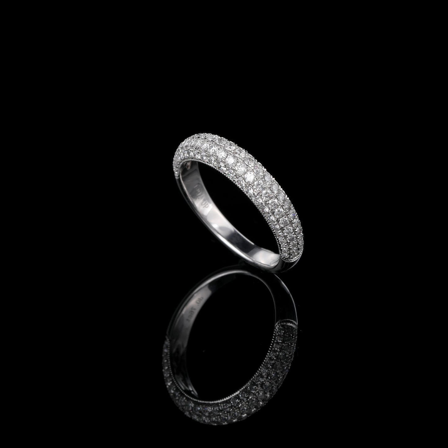 Diamond Pavé Ring in 18K White Gold