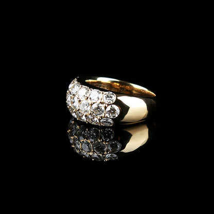 Half Eternity Diamond Ring in 18K Yellow Gold