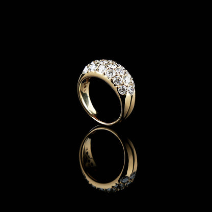 Half Eternity Diamond Ring in 18K Yellow Gold