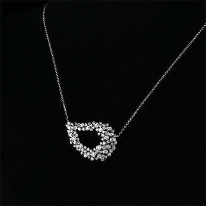 Starry Night Diamond Necklace in 18K White Gold