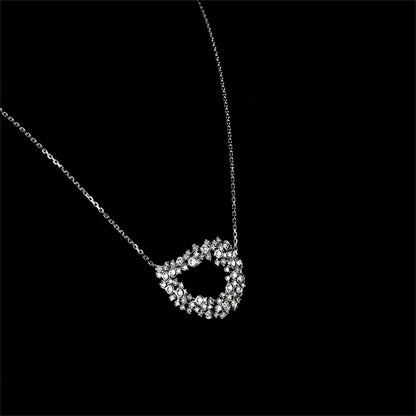 Starry Night Diamond Necklace in 18K White Gold